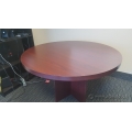 Mahogany 48" Round Table w/ cross Base